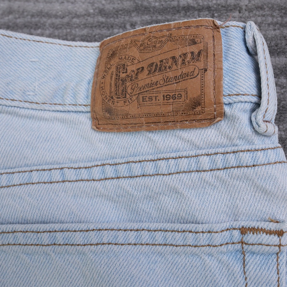 Vintage Gap Easy Fit Denim Shorts Mens 30 (29x9) Light Blue Made in USA Cotton - Picture 3 of 10